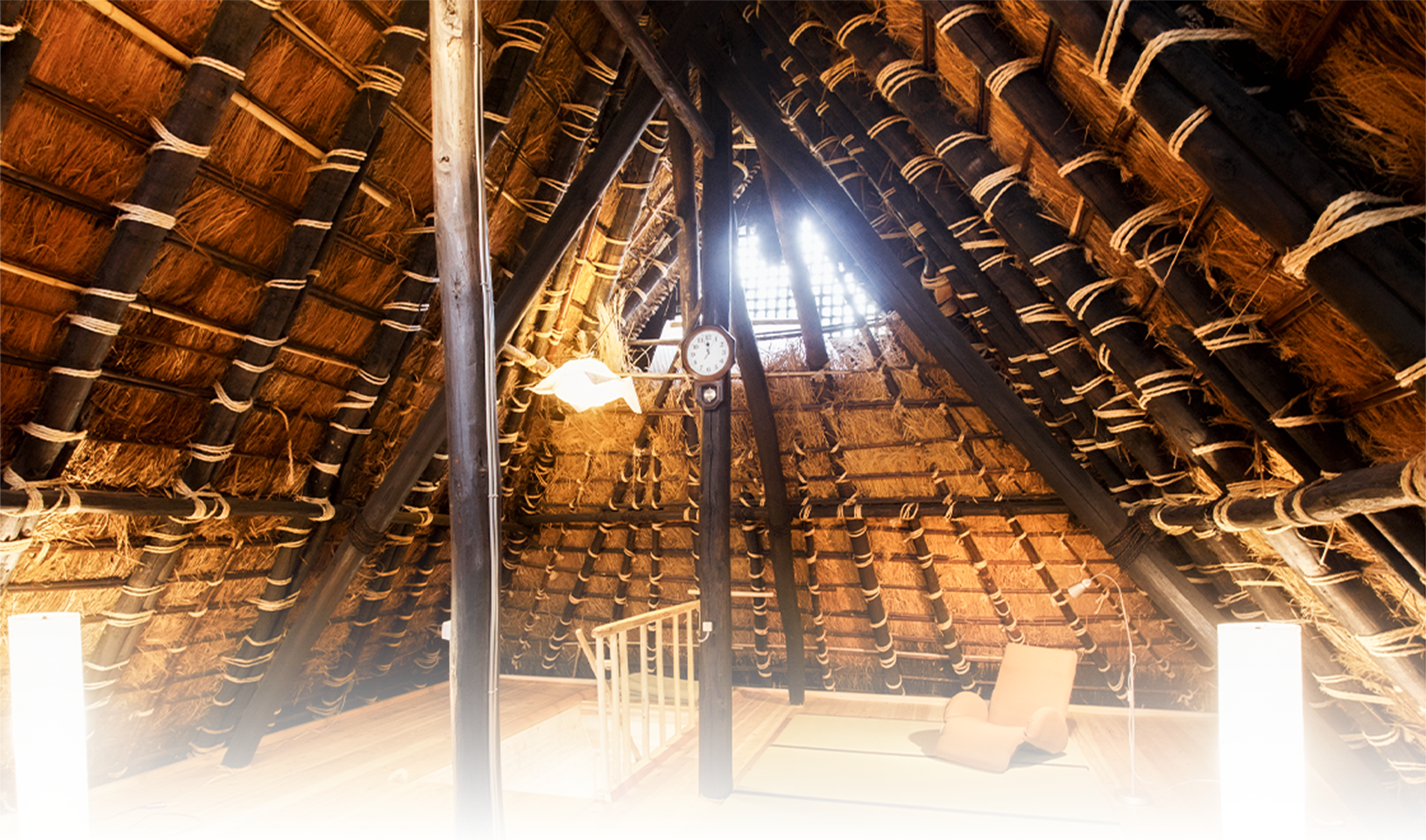 屋根裏の造りが見られる珍しい宿